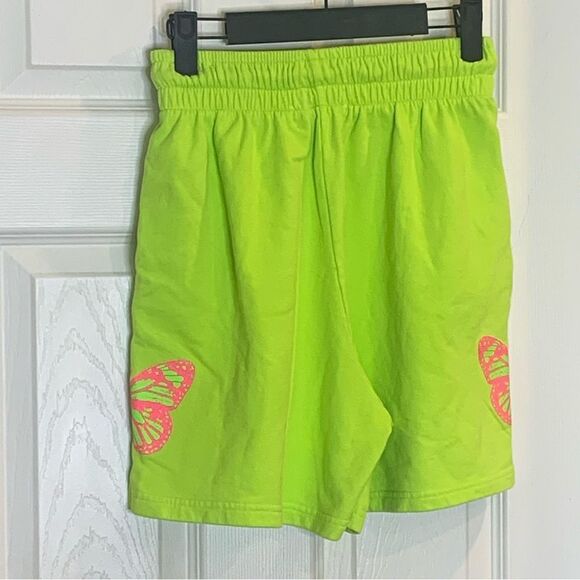 Frankie's Bikinis Burl Grass Green Butterfly Print Sweatshorts Women's Medium M - Picture 10 of 10